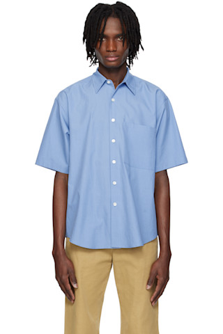 【ch】】AURALEE A22AC02WM ch】】AURALEE A22AC02WM Suvin Cloth Stripe Shirt – La Garçonne