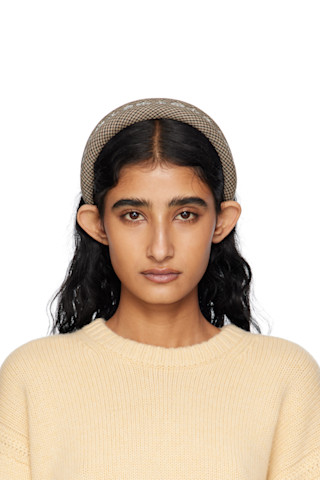 Beige Metal Headband by Toga Pulla on Sale