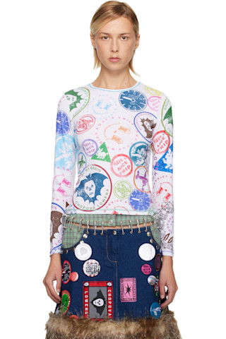 Chopova Lowenaのホワイト Stamp It Fitted Jersey トップスがセール中