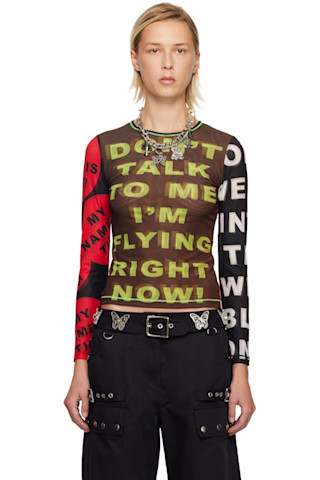 Chopova Lowenaのマルチカラー 'Don't Talk To Me' Mesh トップスが