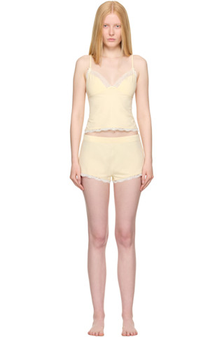 ◆SKIMS◆レース キャミソール&ショートパンツ セット 送料込 252545F079018_1.jpg