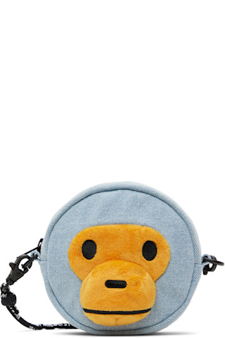 Kids Blue Baby Milo Face Denim Cross Bag by BAPE | SSENSE Kids Blue Baby Milo Face Denim Cross Bag by BAPE | SSENSE