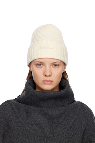 JACQUEMUS: Off-White 'The Tourni' Beanie | SSENSE
