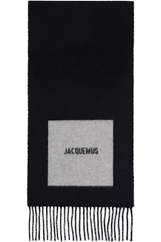 JACQUEMUS: ブラック La Casa 'The Rond Carré' マフラー | SSENSE 日本