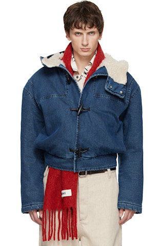 Blue 'The de-Nîmes' Duffle Denim Jacket by JACQUEMUS on Sale