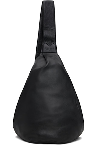 Black Tuck Sling Medium Bag by YOHJI YAMAMOTO on Sale