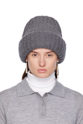 Gray 'The Beatris' Beanie by LISA YANG on Sale