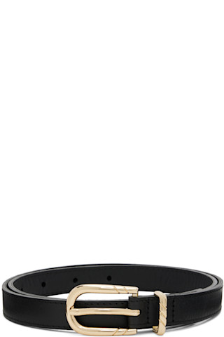 ERNEST W. BAKERのブラック Skinny レザーベルトがセール中