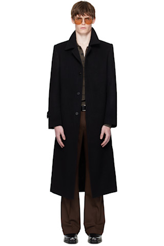 ERNEST W. BAKER: ブラック カーコート | SSENSE 日本