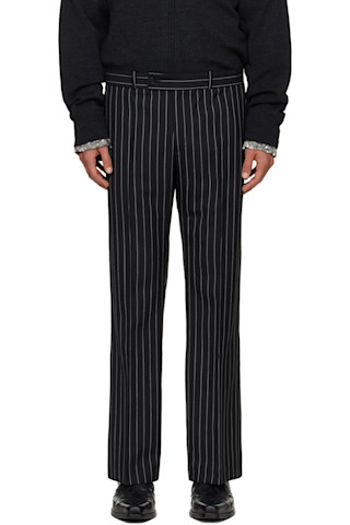 ERNEST W. BAKERのブラック ルーズフィット フレアパンツがセール中