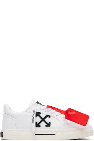 White Vulcanized Low Sneakers by Off-White on Sale