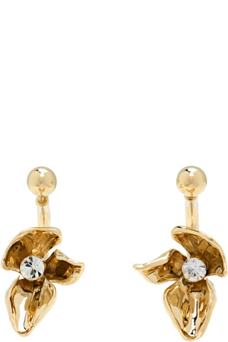 【関税込み】Erdem Flower スモール ピアス Erdem: Flower Half Ring スモール ピアス | SSENSE 日本
