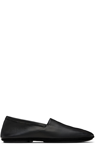 LEMAIRE: Black 'Indoor' Slipper Loafers | SSENSE