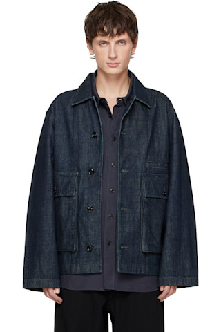 美品 * LEMAIRE こくしょくボクシー デニムジャケット XL LEMAIRE（ルメール） デニムジャケット BOXY JACKET ボクシー