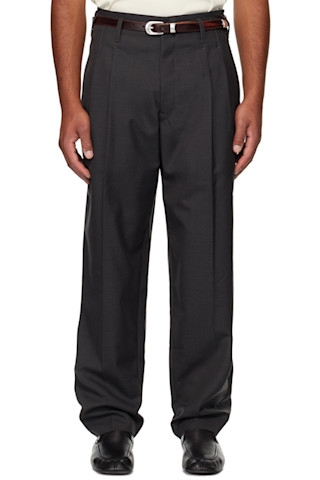 25ss lemaire グレー ベルト タックパンツ スラックス 252646M191007_1.jpg