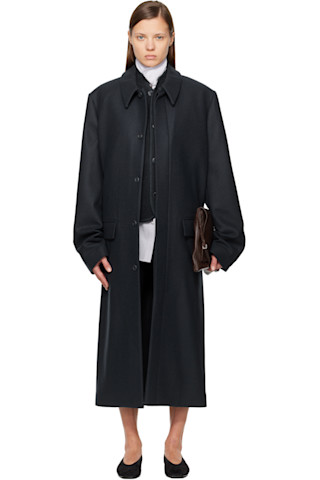 Rier: ブラック Loden コート | SSENSE 日本