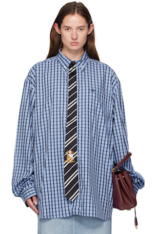 Blue Tie Shirt by VETEMENTS on Sale
