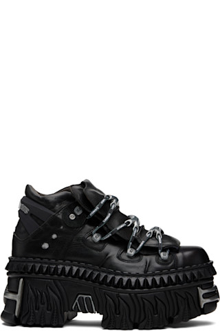 Black New Rock Edition Platform Sneakers by VETEMENTS on Sale