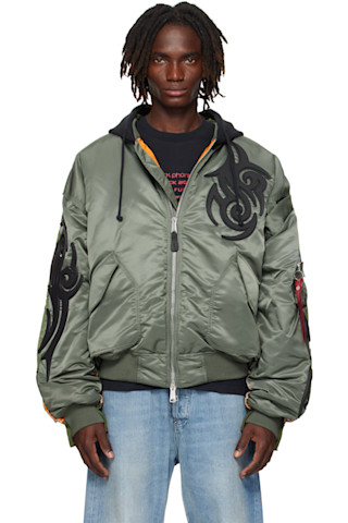 VETEMENTSのカーキ Alpha Industriesエディション Reworked ボンバー