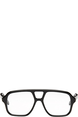 【関税込み】LOEWE ブラック Slim アビエイターサングラス LOEWE: ブラック Slim アビエイターサングラス | SSENSE 日本
