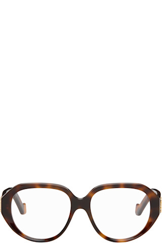Brown Anagram Geometric Glasses by LOEWE on Sale display picture 1