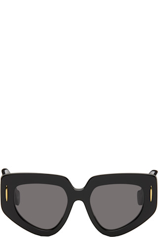 【関税込み】LOEWE ブラック Small Butterfly Screen サングラス LOEWE: ブラック Small Butterfly Screen サングラス | SSENSE 日本
