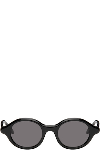 【関税込み】LOEWE ブラック Epsilon Slim サングラス LOEWE: ブラック Epsilon Slim サングラス | SSENSE 日本
