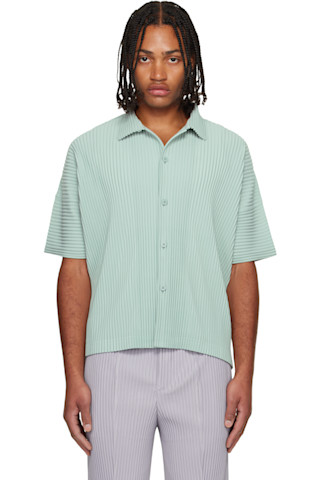 HOMME PLISSÉ ISSEY MIYAKE: Blue Monthly Colors July Shirt | SSENSE