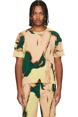 HOMME PLISSÉ ISSEY MIYAKE: Multicolor Agate T-shirt | SSENSE