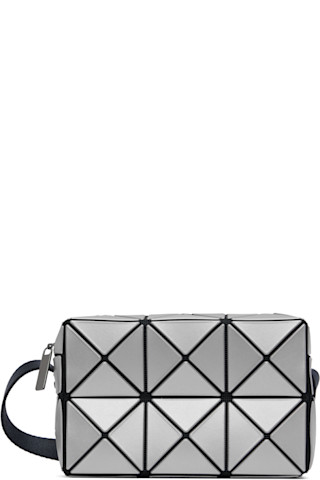 ISSEY MIYAKE BAO BAO シルバー BAO BAO ISSEY MIYAKE: Silver Cuboid Metallic Bag | SSENSE