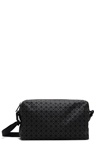 BAO BAO ISSEY MIYAKE: Black Saddle Shoulder Bag | SSENSE