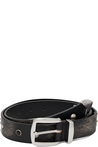 小物 [OPEN YY] / STUD WESTERN BELT OPEN YY: Black Yy Stud Western Belt | SSENSE