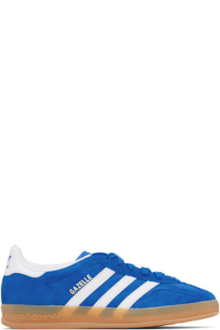 Blue Gazelle Indoor Sneakers by adidas Originals on Sale