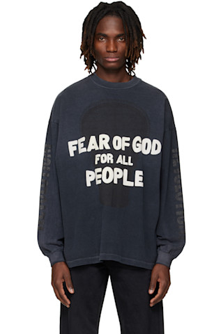 Black Relaxed 'Future' T-shirt by Fear of God on Sale