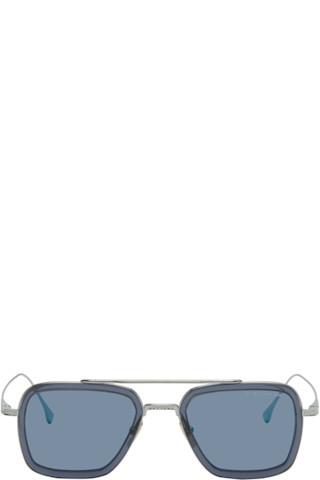 Dita: ガンメタル＆ブルー FLIGHT.006 サングラス | SSENSE 日本