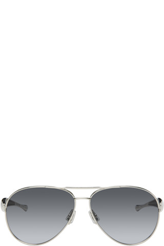 Silver Sardine Aviator Sunglasses