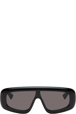 BOTTEGA VENETA
Black Curvy Mask Acetate Sunglasses Bottega Veneta Curvy Mask Sunglasses, 99mm | Bloomingdale main image 3