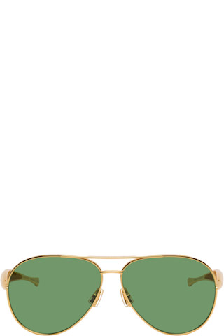 Gold Sardine Aviator Sunglasses
