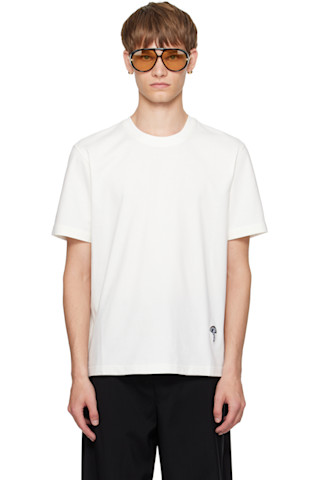 【Bottega Veneta】ボッテガヴェネタ　Ｔシャツ　コットン Bottega Veneta: Off-White Cotton T-shirt | SSENSE