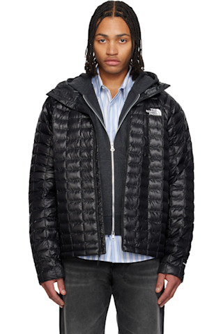 The North Face: ブラック THERMOBALL フード ジャケット | SSENSE 日本