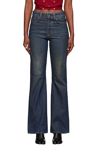 Navy Moto Cut Jeans by OUR LEGACY on Sale