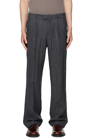 【新品未使用】OUR LEGACY☆スラックス☆46☆グレー OUR LEGACY: グレー Slack トラウザーズ | SSENSE 日本