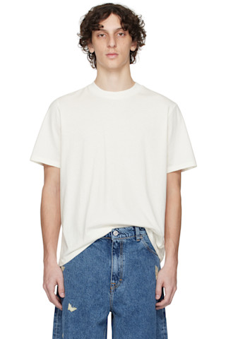 【送料&関税込】Our Legacy T-shirt In White Cotton Our Legacy - Work Shop Box Tee White Yin Yang Tur Print