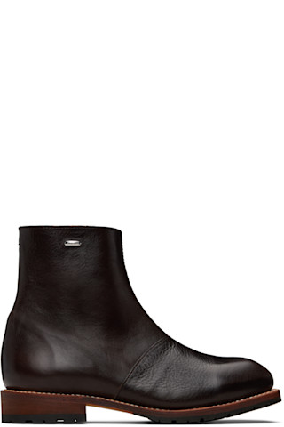 Brown Engine Boots by OUR LEGACY on Sale