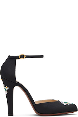 Black Hi Dolly Fabric Heels by Valentino Garavani on Sale