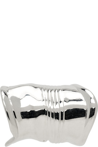 【関税込み】Jean Paul Gaultier 'The Crushed Can' リング Jean Paul Gaultier: 'The Crushed Can' Ear Cuff | SSENSE UK