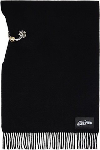 Jean Paul Gaultier: Black 'The Ring' Scarf | SSENSE