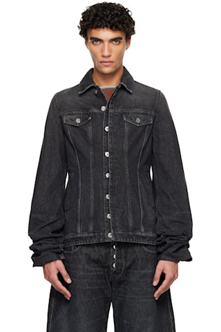 Jean Paul Gaultierのブラック オーバーサイズ スリーブ デニム