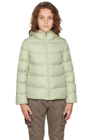 Moncler グリーンダウンジャケット フード付き Moncler グリーンダウンジャケット フード付き