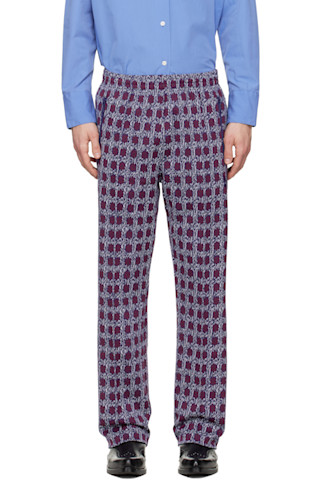 Purple & Burgundy Flower Track Pants by NEEDLES on Sale